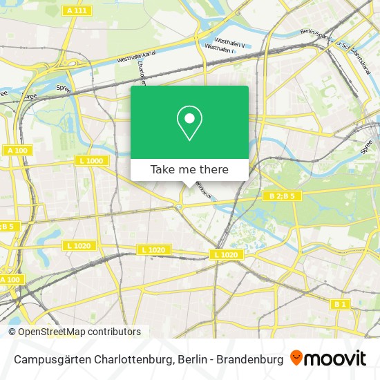 Campusgärten Charlottenburg map