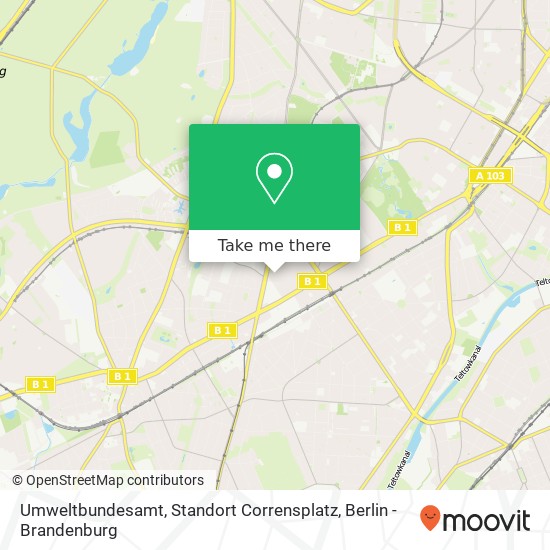 Umweltbundesamt, Standort Corrensplatz map