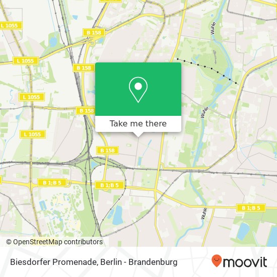 Biesdorfer Promenade map