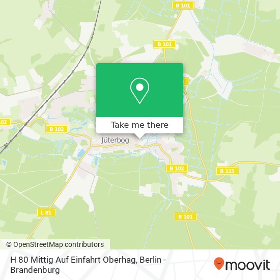 H 80 Mittig Auf Einfahrt  Oberhag map