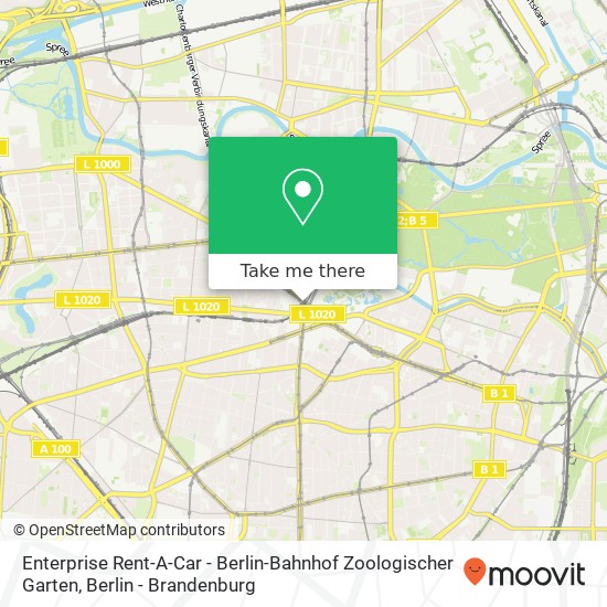 Enterprise Rent-A-Car - Berlin-Bahnhof Zoologischer Garten map