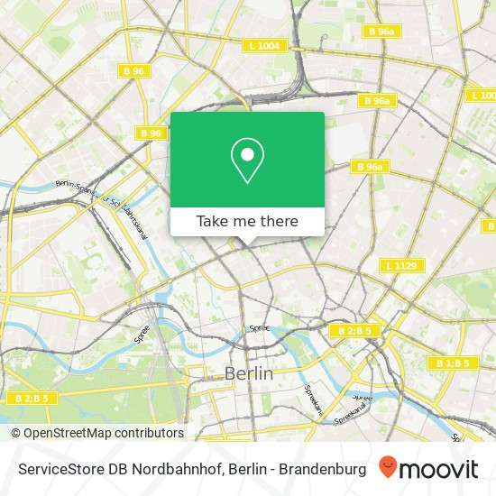ServiceStore DB Nordbahnhof map