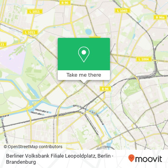 Карта Berliner Volksbank Filiale Leopoldplatz