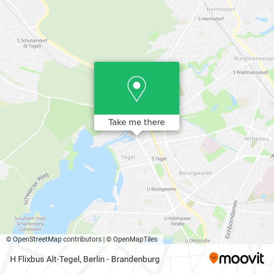 Карта H Flixbus Alt-Tegel