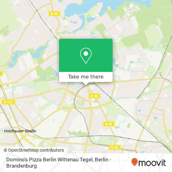 Domino's Pizza Berlin Wittenau Tegel map