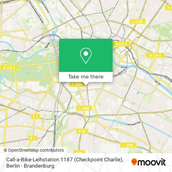 Call-a-Bike-Leihstation 1187 (Checkpoint Charlie) map