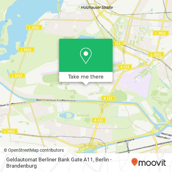 Geldautomat Berliner Bank Gate A11 map