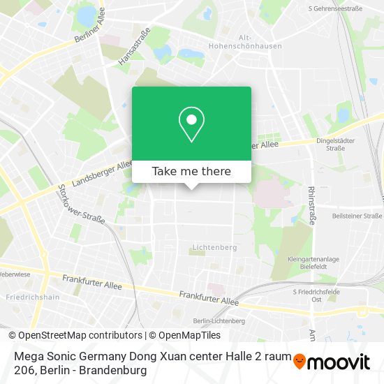 Карта Mega Sonic Germany Dong Xuan center Halle 2 raum 206