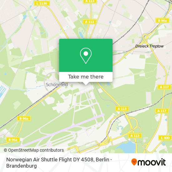 Norwegian Air Shuttle Flight DY 4508 map