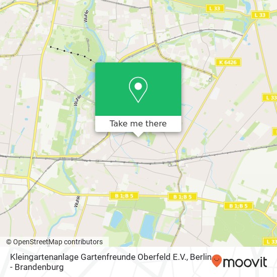 Карта Kleingartenanlage Gartenfreunde  Oberfeld E.V.