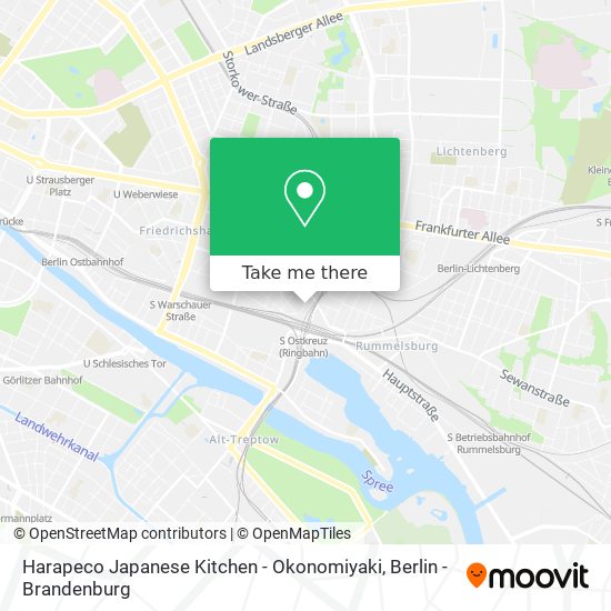 Harapeco Japanese Kitchen - Okonomiyaki map