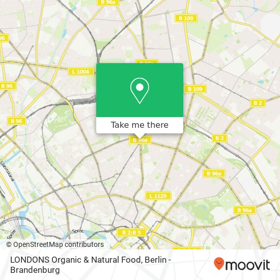 LONDONS Organic & Natural Food map