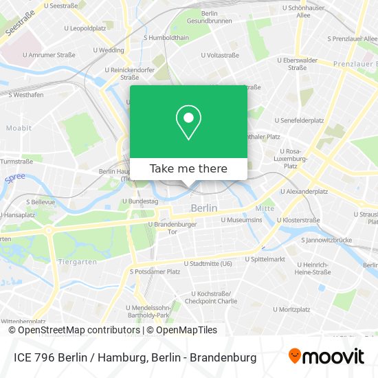 ICE 796 Berlin / Hamburg map