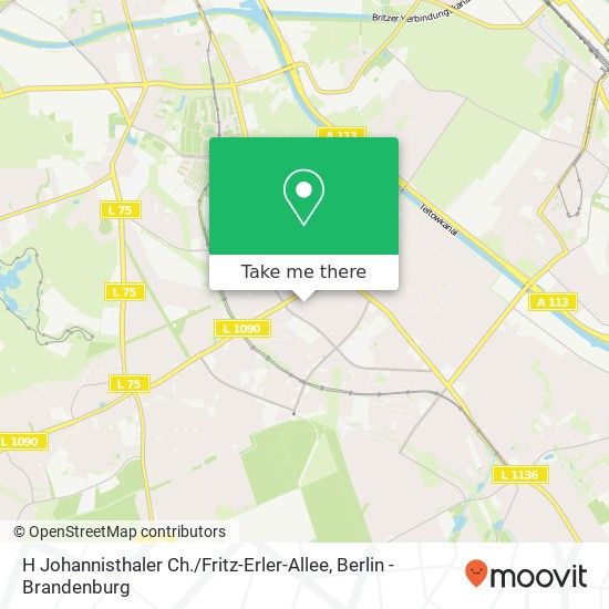 Карта H Johannisthaler Ch. / Fritz-Erler-Allee