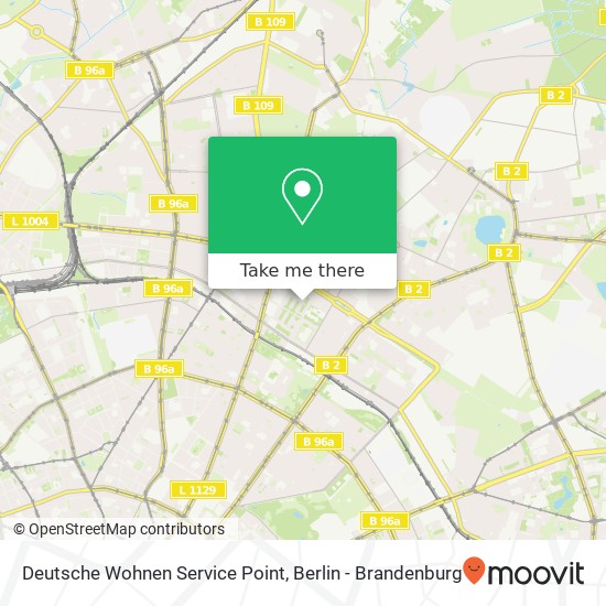 Deutsche Wohnen Service Point map