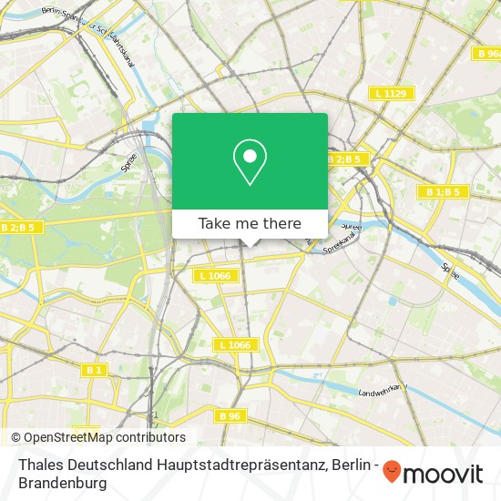 Карта Thales Deutschland Hauptstadtrepräsentanz