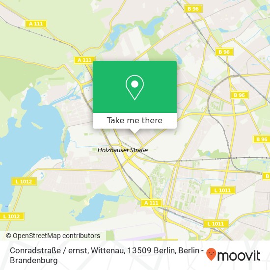 Conradstraße / ernst, Wittenau, 13509 Berlin map