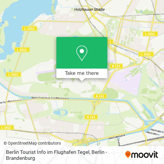 Berlin Tourist Info im Flughafen Tegel map