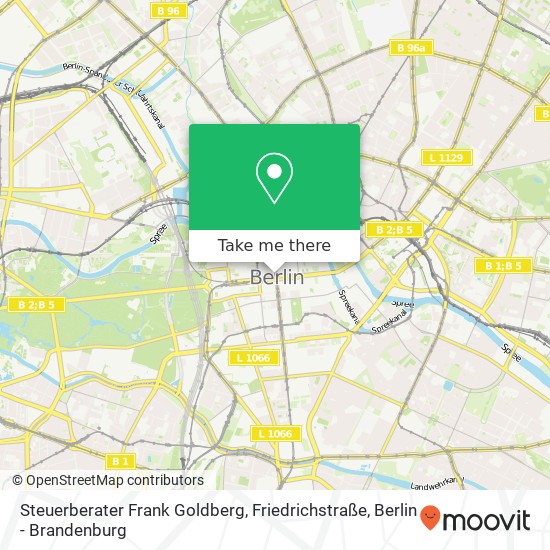 Карта Steuerberater Frank Goldberg, Friedrichstraße