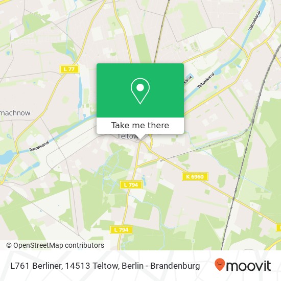 L761 Berliner, 14513 Teltow map