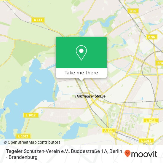Карта Tegeler Schützen-Verein e.V., Buddestraße 1A
