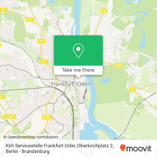 Карта Kkh Servicestelle Frankfurt-Oder, Oberkirchplatz 2