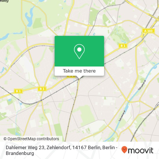 Dahlemer Weg 23, Zehlendorf, 14167 Berlin map