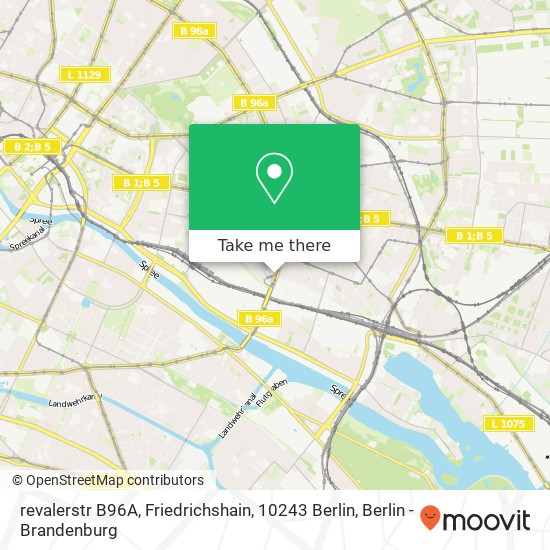 revalerstr B96A, Friedrichshain, 10243 Berlin map