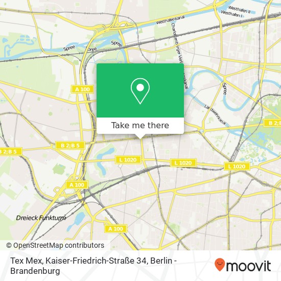 Карта Tex Mex, Kaiser-Friedrich-Straße 34