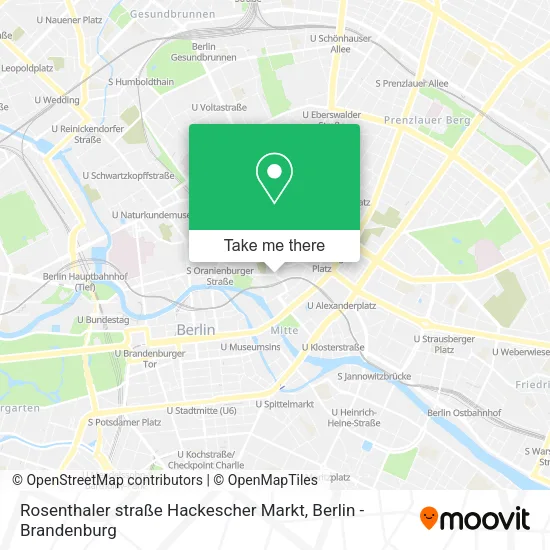 Карта Rosenthaler straße Hackescher Markt