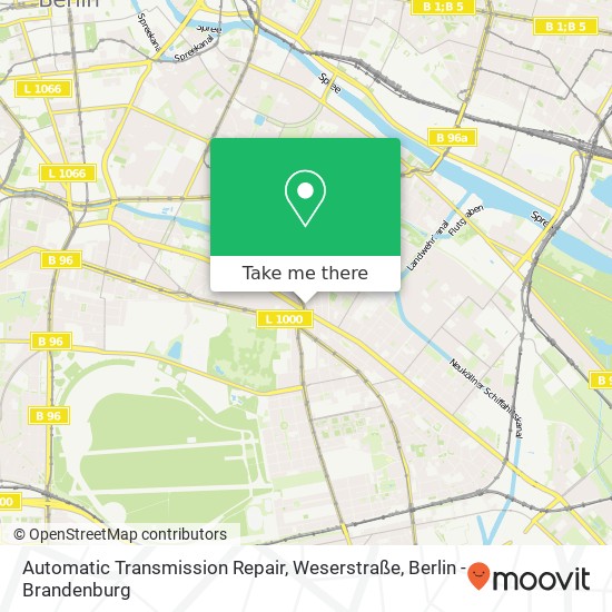 Automatic Transmission Repair, Weserstraße map