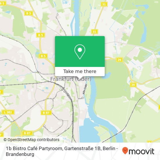 1b Bistro Café Partyroom, Gartenstraße 1B map