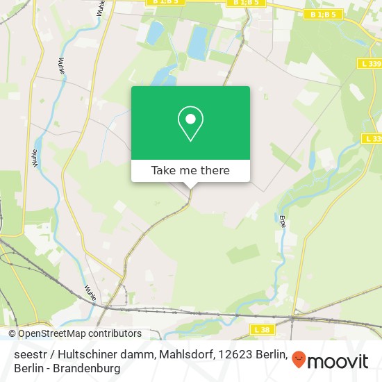 seestr / Hultschiner damm, Mahlsdorf, 12623 Berlin map