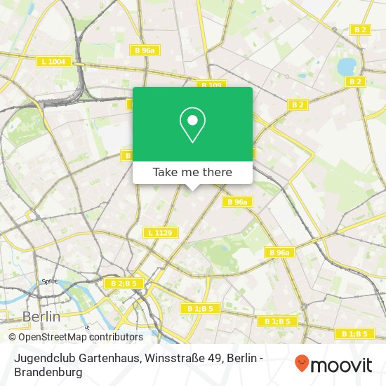 Карта Jugendclub Gartenhaus, Winsstraße 49