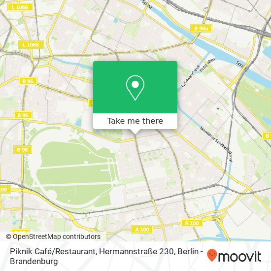 Карта Piknik Café / Restaurant, Hermannstraße 230