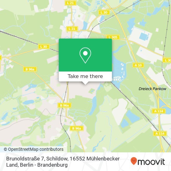 Brunoldstraße 7, Schildow, 16552 Mühlenbecker Land map