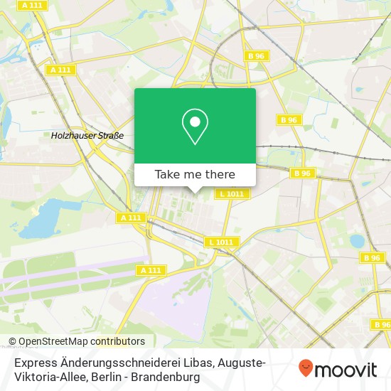 Express Änderungsschneiderei Libas, Auguste-Viktoria-Allee map