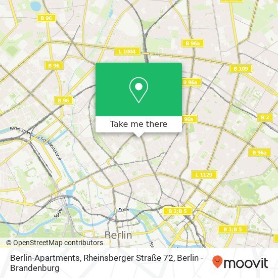 Карта Berlin-Apartments, Rheinsberger Straße 72