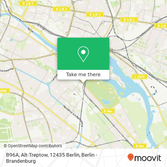 B96A, Alt-Treptow, 12435 Berlin map