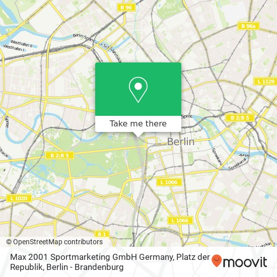 Max 2001 Sportmarketing GmbH Germany, Platz der Republik map