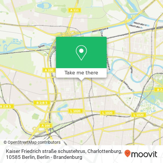 Карта Kaiser Friedrich straße schustehrus, Charlottenburg, 10585 Berlin