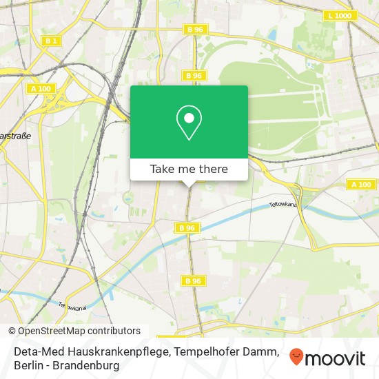 Deta-Med Hauskrankenpflege, Tempelhofer Damm map