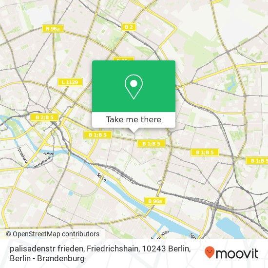 palisadenstr frieden, Friedrichshain, 10243 Berlin map