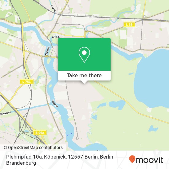 Plehmpfad 10a, Köpenick, 12557 Berlin map