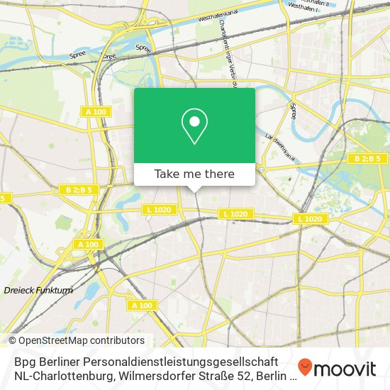 Bpg Berliner Personaldienstleistungsgesellschaft NL-Charlottenburg, Wilmersdorfer Straße 52 map