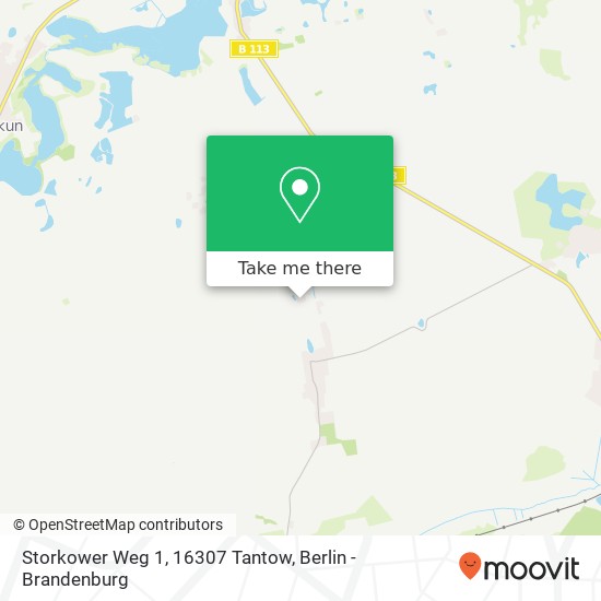 Карта Storkower Weg 1, 16307 Tantow