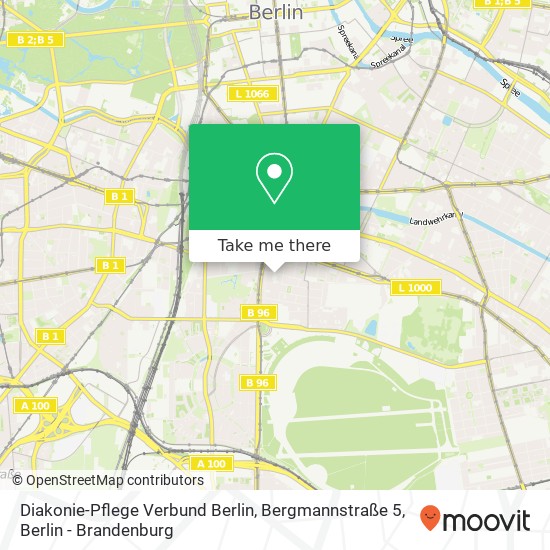 Diakonie-Pflege Verbund Berlin, Bergmannstraße 5 map