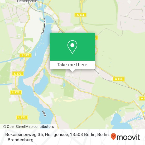 Bekassinenweg 35, Heiligensee, 13503 Berlin map