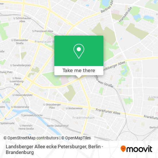 Landsberger Allee ecke Petersburger map