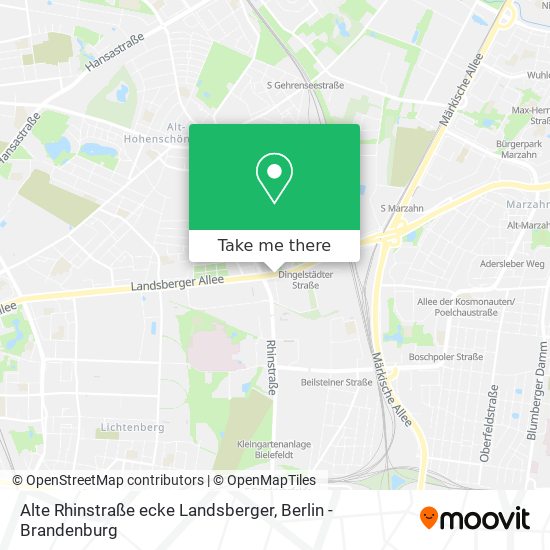 Alte Rhinstraße ecke Landsberger map
